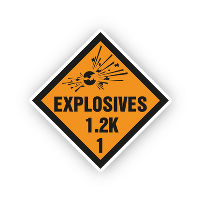 Orange Explosion Burst 1.2K Diamond Vinyl Decal Stickers