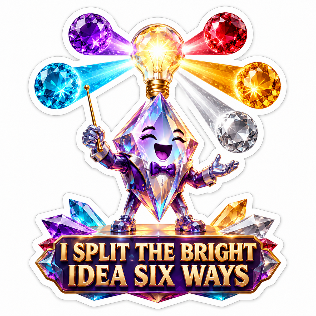 Crystal Bright Idea Six Ways Quote Vinyl Decal Stickers
