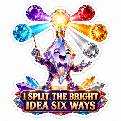 Crystal Bright Idea Six Ways Quote Vinyl Decal Stickers