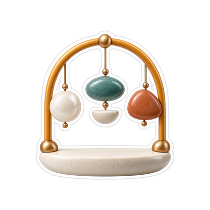 Golden Arch Hanging Pebble Mobile Art Vinyl Decal Stickers