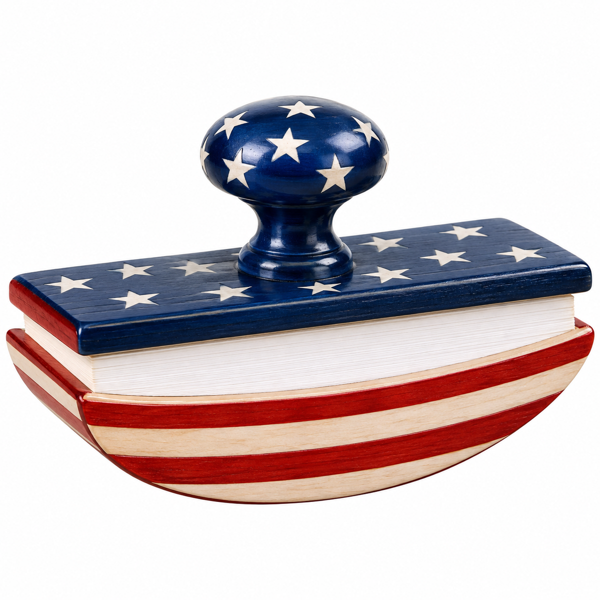 Striped Half Moon Blotter with Star Knob Vinyl Decal Stickers