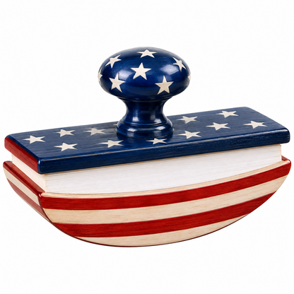 Striped Half Moon Blotter with Star Knob Vinyl Decal Stickers