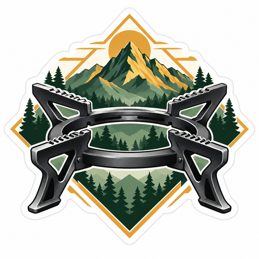 Camping Pot Stand Mountain Forest Art Vinyl Decal Stickers