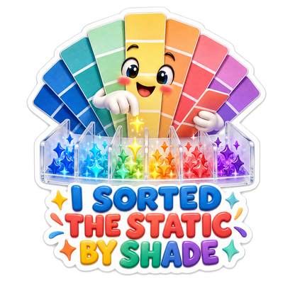 Smiling Color Swatches Sorting Sparkles Vinyl Decal Stickers