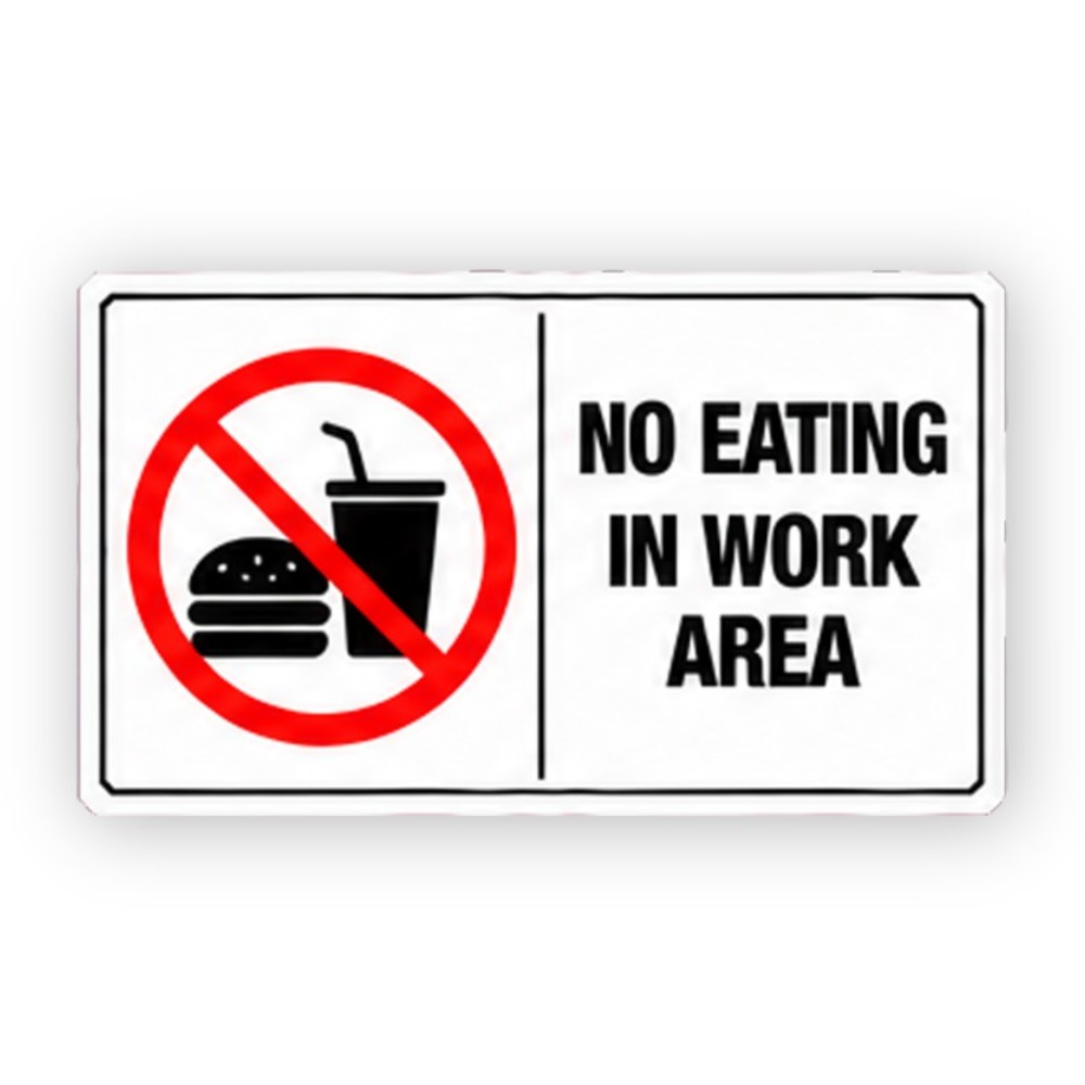 Black No Eating Crossed Burger Drink Panel Vinyl Decal Stickers