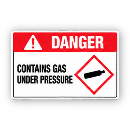 Red Pressure Cylinder Diamond Panel Vinyl Decal Stickers