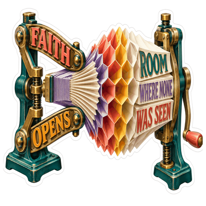 Faith Colorful Honeycomb Paper Press Art Vinyl Decal Stickers