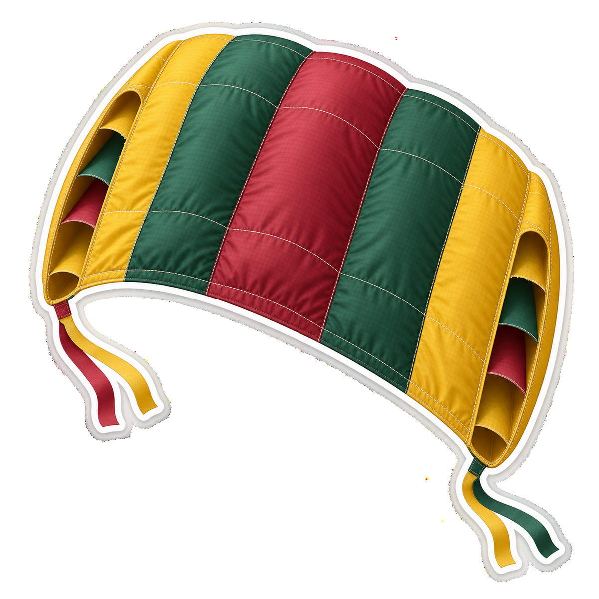 Green Red Yellow Curved Kite Art Vinyl Decal Stickers