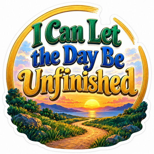 I Can Let the Day Be Unfinished Sunset Art Vinyl Decal Stickers