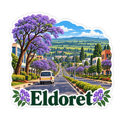 Eldoret Purple Tree Boulevard Landscape Vinyl Decal Stickers