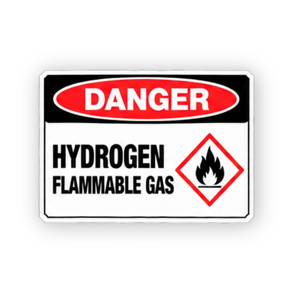 Black Danger Hydrogen Flammable Gas Diamond Vinyl Decal Stickers