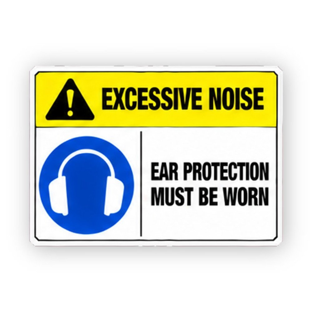 Yellow Excessive Noise Headphone Panel Vinyl Decal Stickers