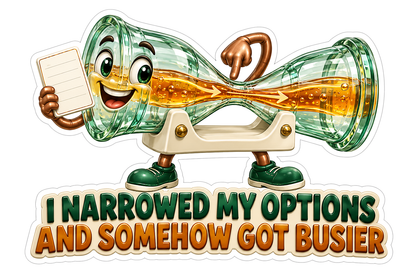 Green Glass Tube Character With Golden Stream Vinyl Decal Stickers