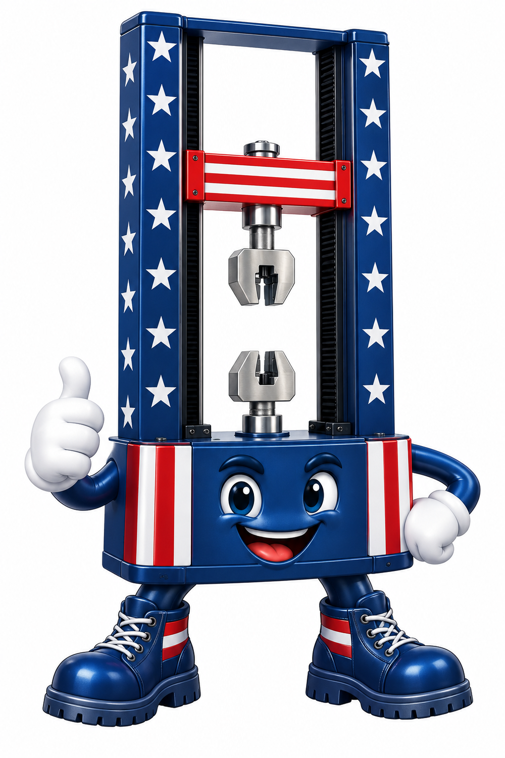 Patriotic Twin Column Clamp Mascot Art Vinyl Decal Stickers