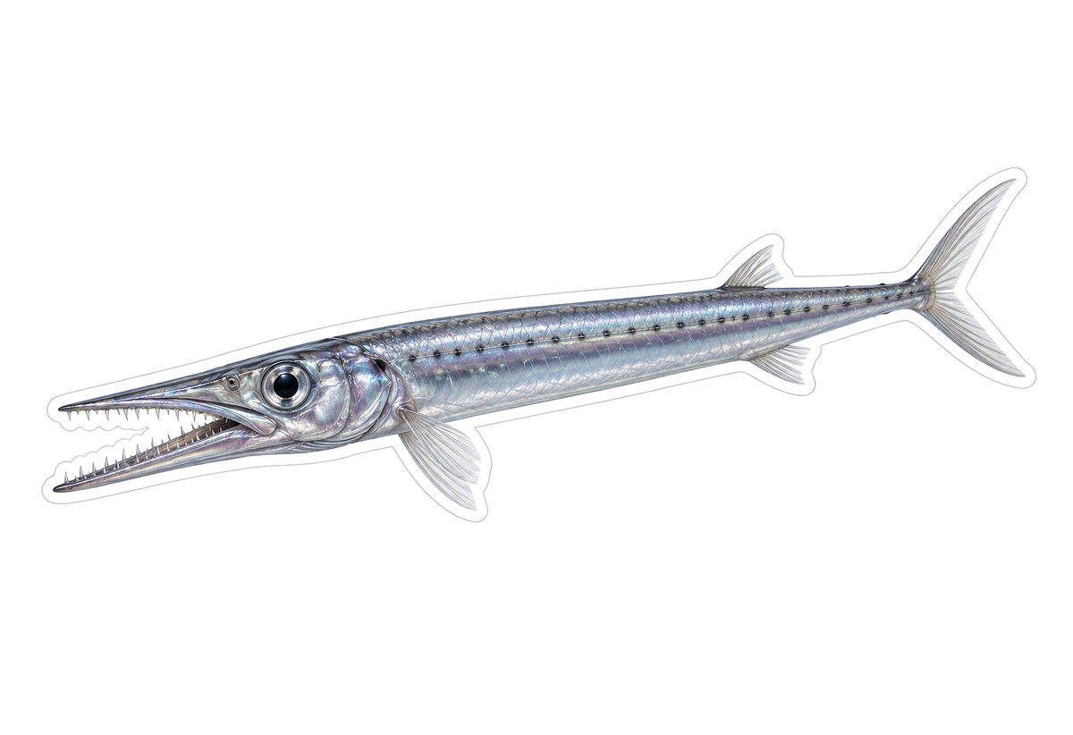 Atlantic Barracudina Art Vinyl Decal Stickers