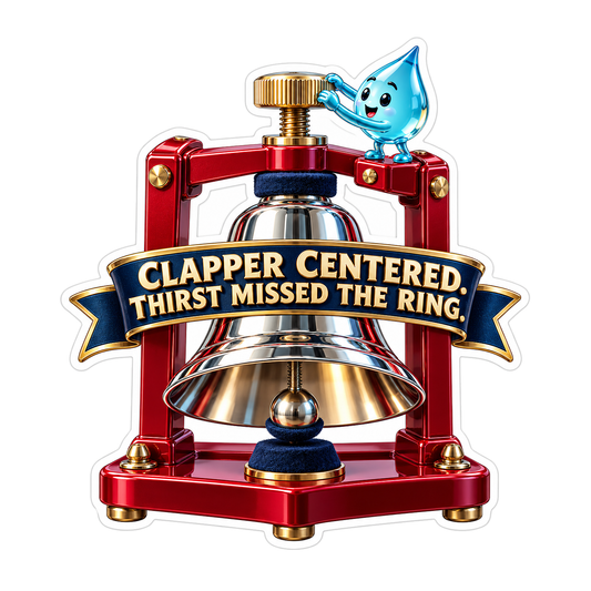 Silver Bell Red Frame Funny Quote Art Vinyl Decal Stickers