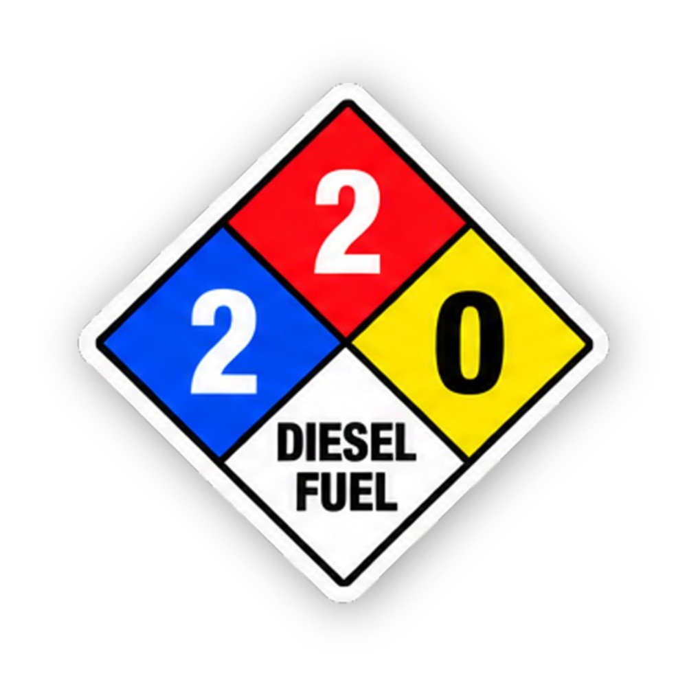 Two Two Zero Diesel Fuel Color Diamond Vinyl Decal Stickers