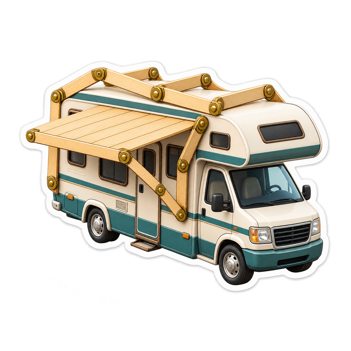 Folding Ruler Motorhome Art Vinyl Decal Stickers