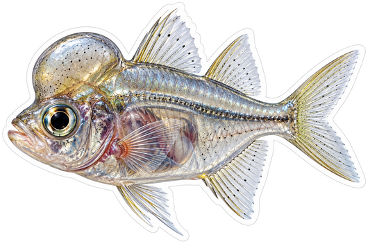 Humphead Glassfish with Translucent Scales Vinyl Decal Stickers