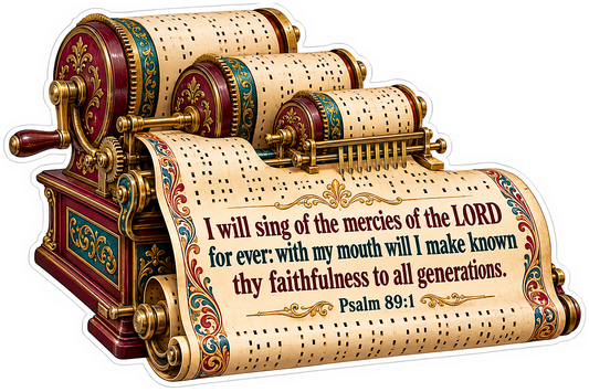 Music Roll Scroll Faith Scripture Vinyl Decal Stickers