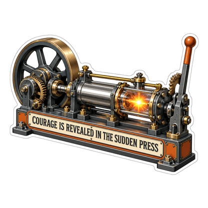 Lever Press with Glowing Chamber Art Vinyl Decal Stickers
