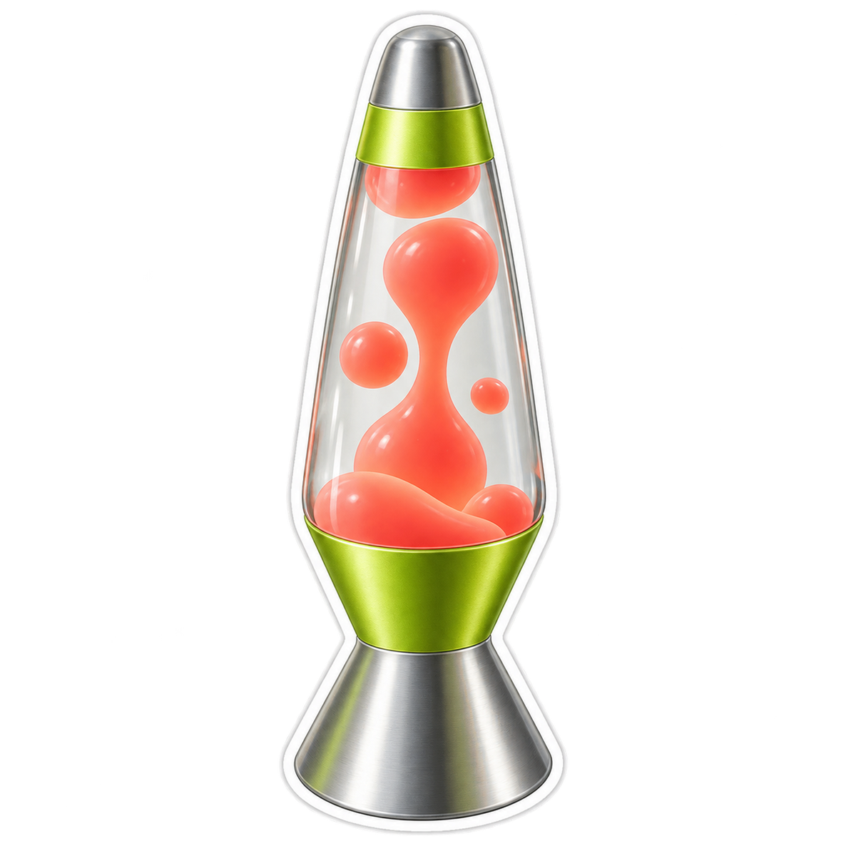 Green Orange Blob Lamp Illustration Vinyl Decal Stickers
