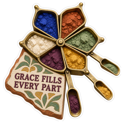 Flower Palette Grace Quote Art Vinyl Decal Stickers