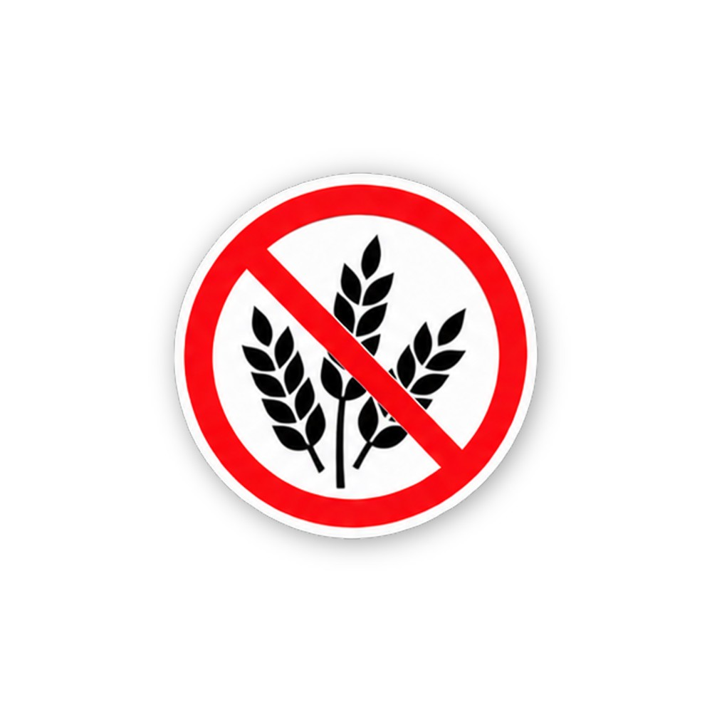 Red Crossed Wheat Stalk Circle Vinyl Decal Stickers