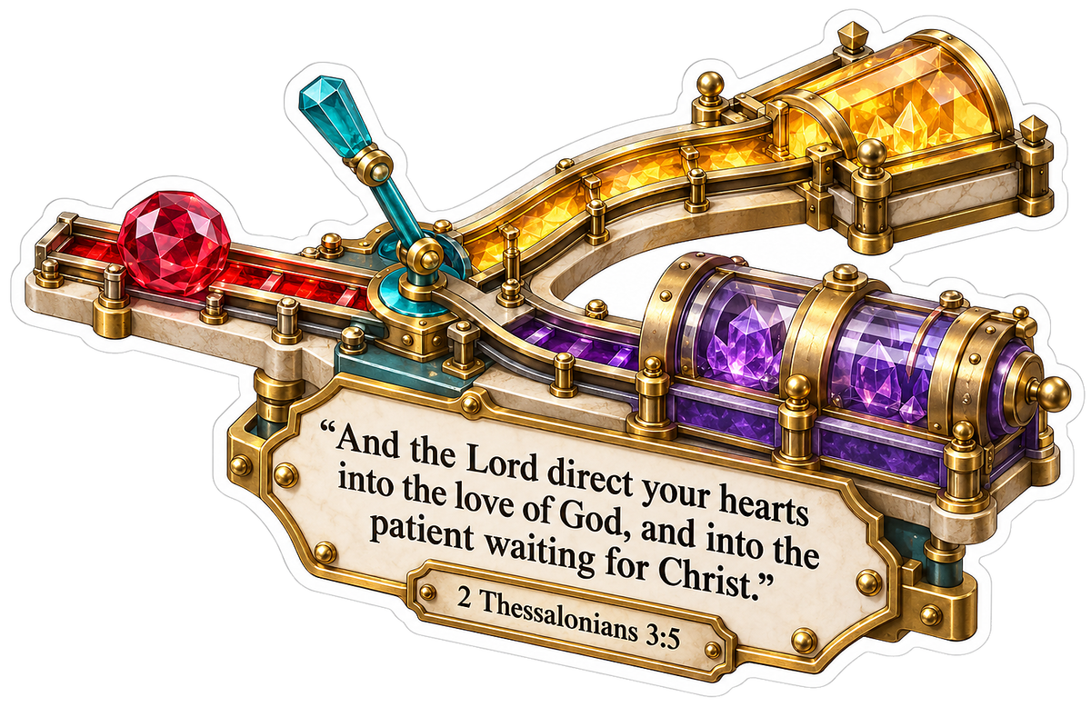Gold Gemstone Track with Scripture Plaque Vinyl Decal Stickers