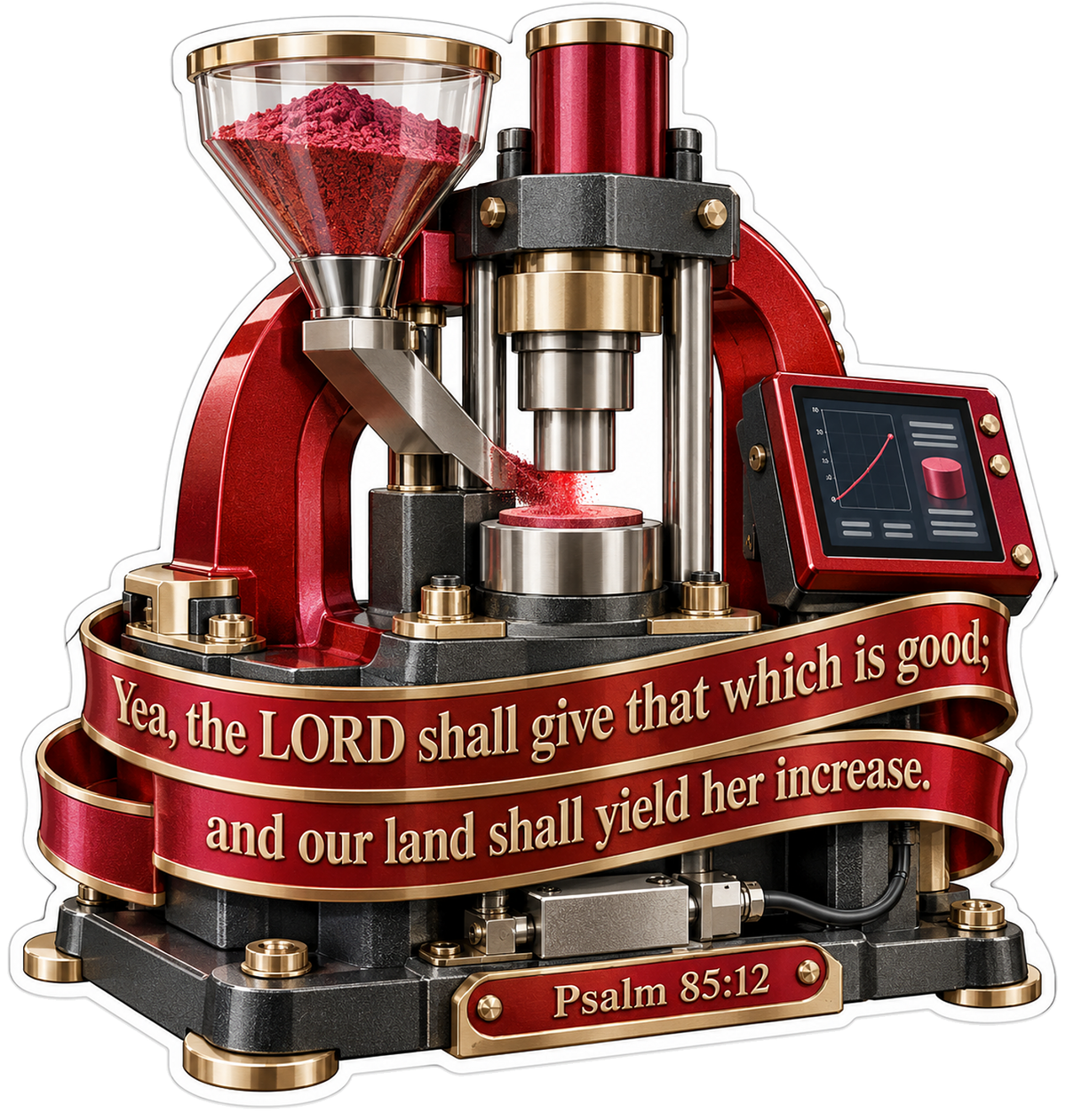 Red Powder Press and Hopper Scripture Art Vinyl Decal Stickers