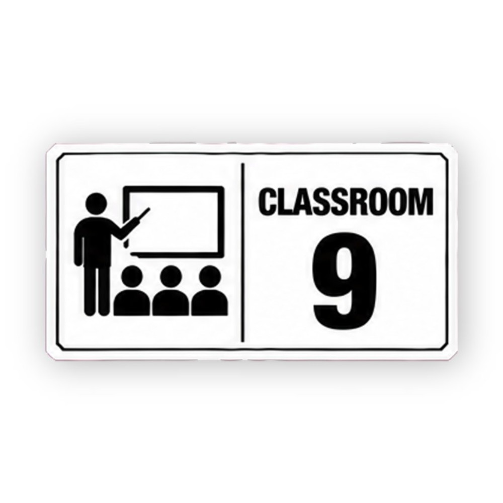 Black Classroom Nine Teacher Board Panel Vinyl Decal Stickers