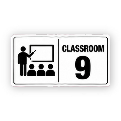 Black Classroom Nine Teacher Board Panel Vinyl Decal Stickers