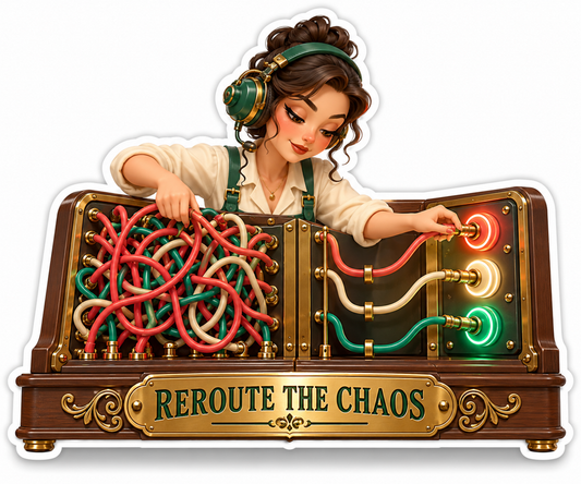 Woman Colorful Switchboard Art Vinyl Decal Stickers