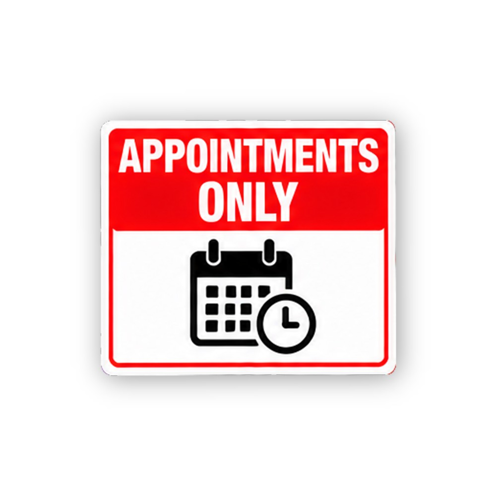Red Appointments Calendar Clock Panel Vinyl Decal Stickers