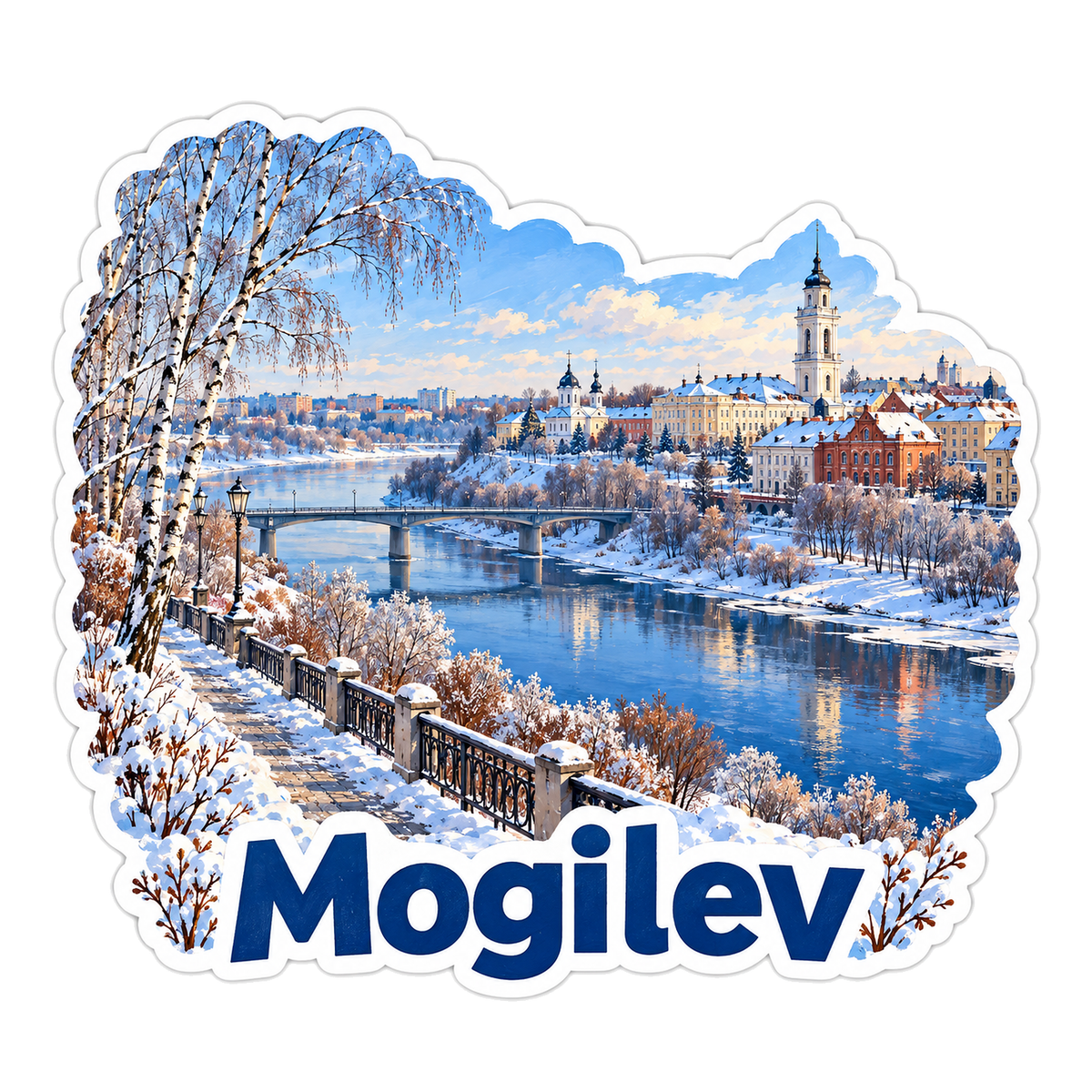 Mogilev Snowy River City Art Vinyl Decal Stickers