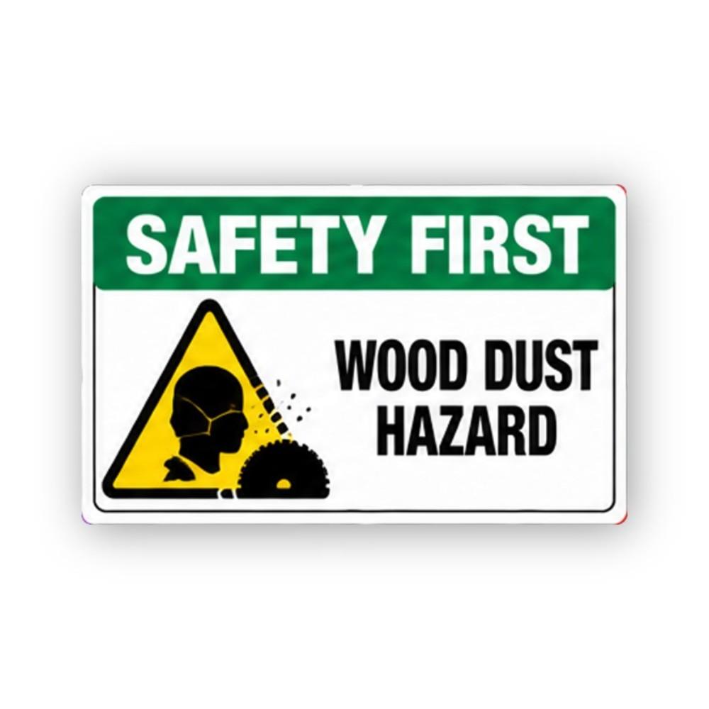 Green Wood Dust Saw Head Triangle Panel Vinyl Decal Stickers