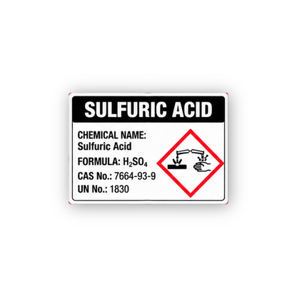 Black Sulfuric Acid Formula Diamond Panel Vinyl Decal Stickers