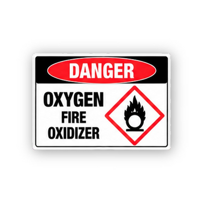 Black Oxygen Fire Oxidizer Diamond Panel Vinyl Decal Stickers