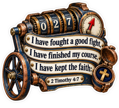 2 Timothy 4 7 Odometer Verse Vinyl Decal Stickers
