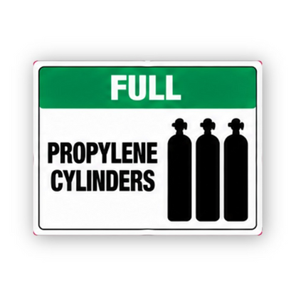 Green Full Propylene Cylinders Panel Vinyl Decal Stickers