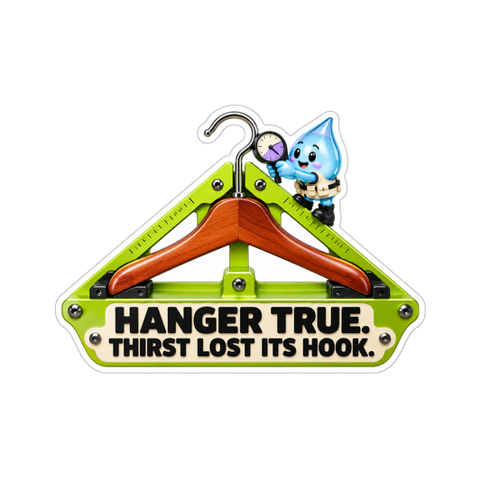 Wooden Hanger Water Drop Funny Quote Art Vinyl Decal Stickers