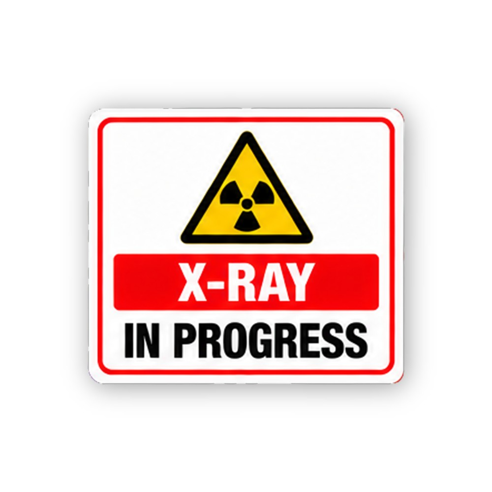 Red Text Band Yellow Trefoil Triangle Panel Vinyl Decal Stickers