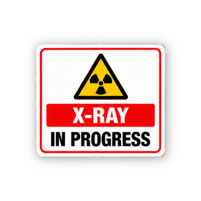 Red Text Band Yellow Trefoil Triangle Panel Vinyl Decal Stickers