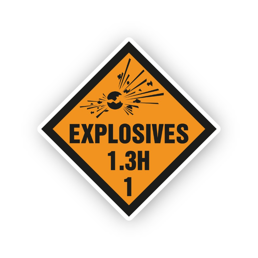 Orange Explosion Burst 1.3H Diamond Vinyl Decal Stickers