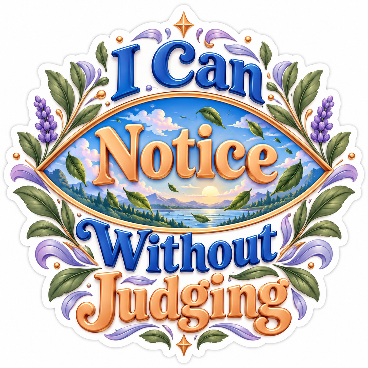 Landscape Eye and Notice Quote Vinyl Decal Stickers