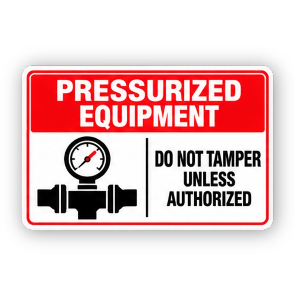 Red Pressurized Equipment Gauge Panel Vinyl Decal Stickers