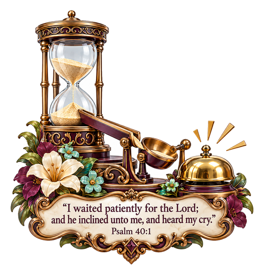 Hourglass and Bell Bible Verse Art Vinyl Decal Stickers