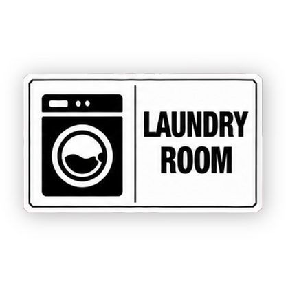 Black Laundry Room Washing Machine Panel Vinyl Decal Stickers