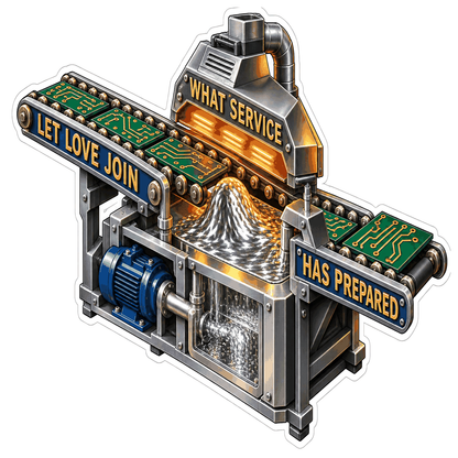 Circuit Board Conveyor Love Art Vinyl Decal Stickers