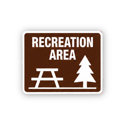 Brown Recreation Area Picnic Table Tree Panel Vinyl Decal Stickers
